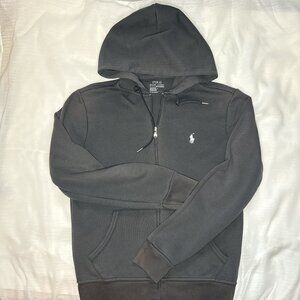Polo Ralph Lauren Double-Knit Full-Zip Hoodie Small Black